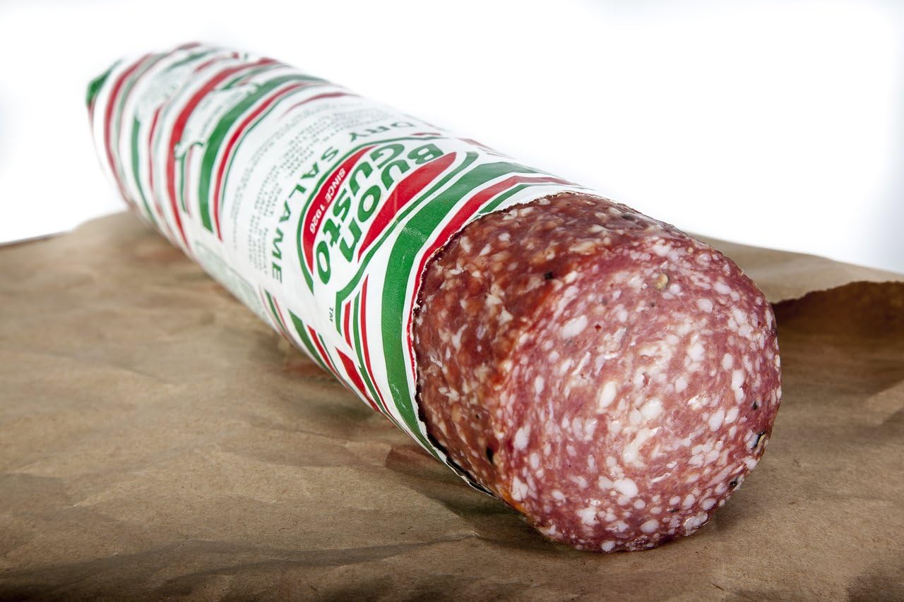 Buon Gusto Italian Dry Salami By Columbus 4lb Jumbo Chub