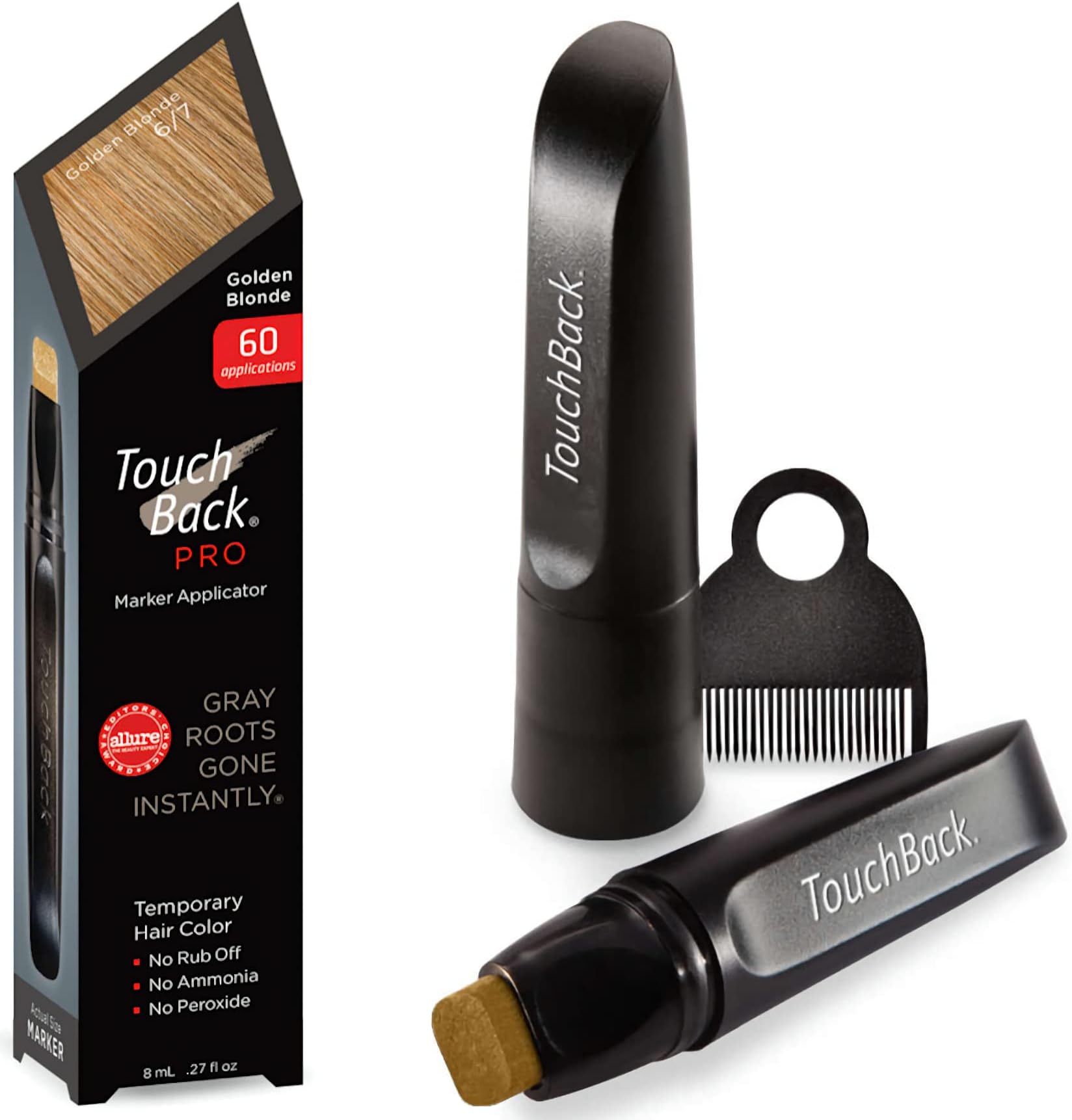 PRO Gray Root Touch Up Marker Applicator - Real Hair Color Golden Blonde