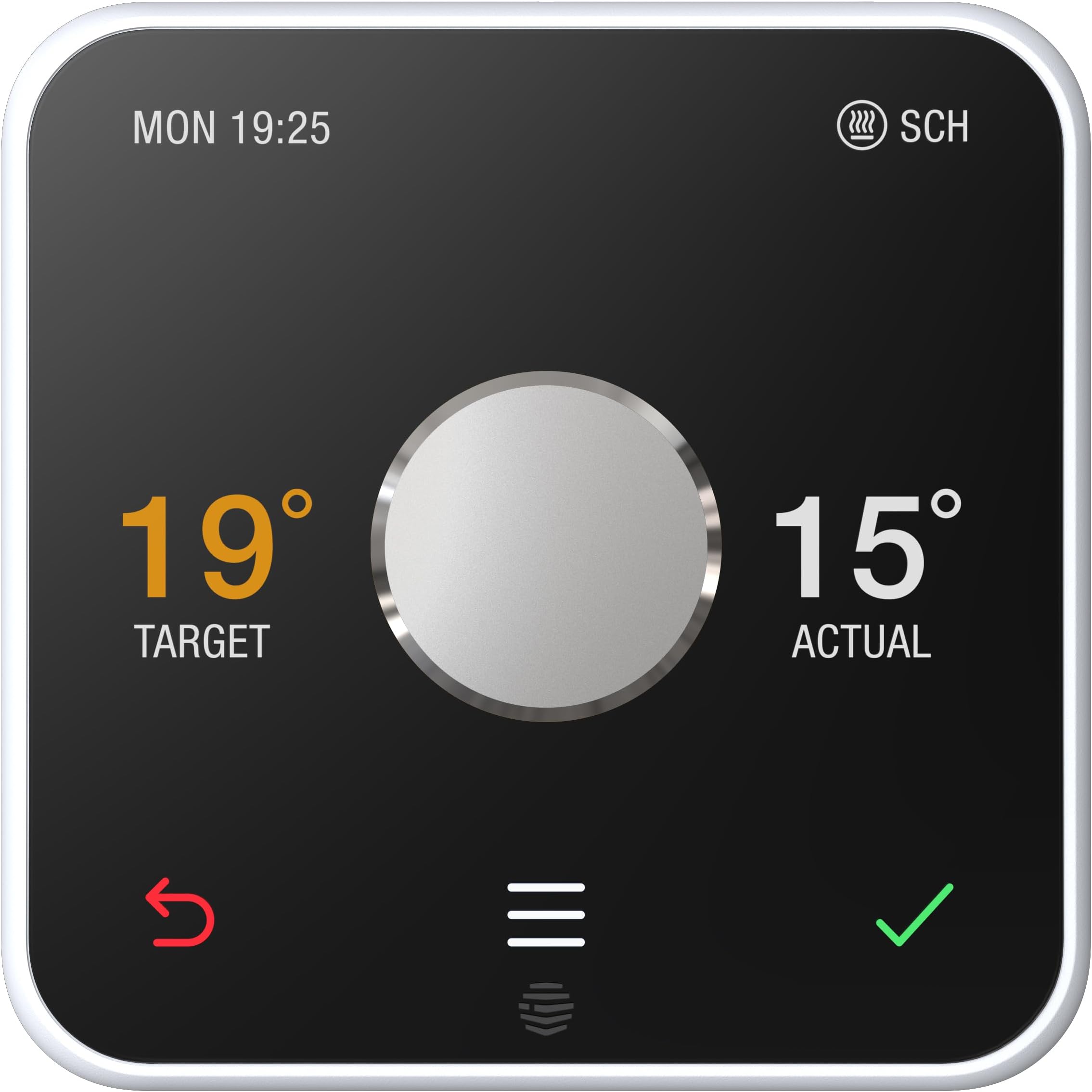 Hive Thermostat for Heating (Combi Boiler) with Hive Hub - Energy Saving Thermostat – to highlight the boiler needed is a combi boiler, Black,chrome