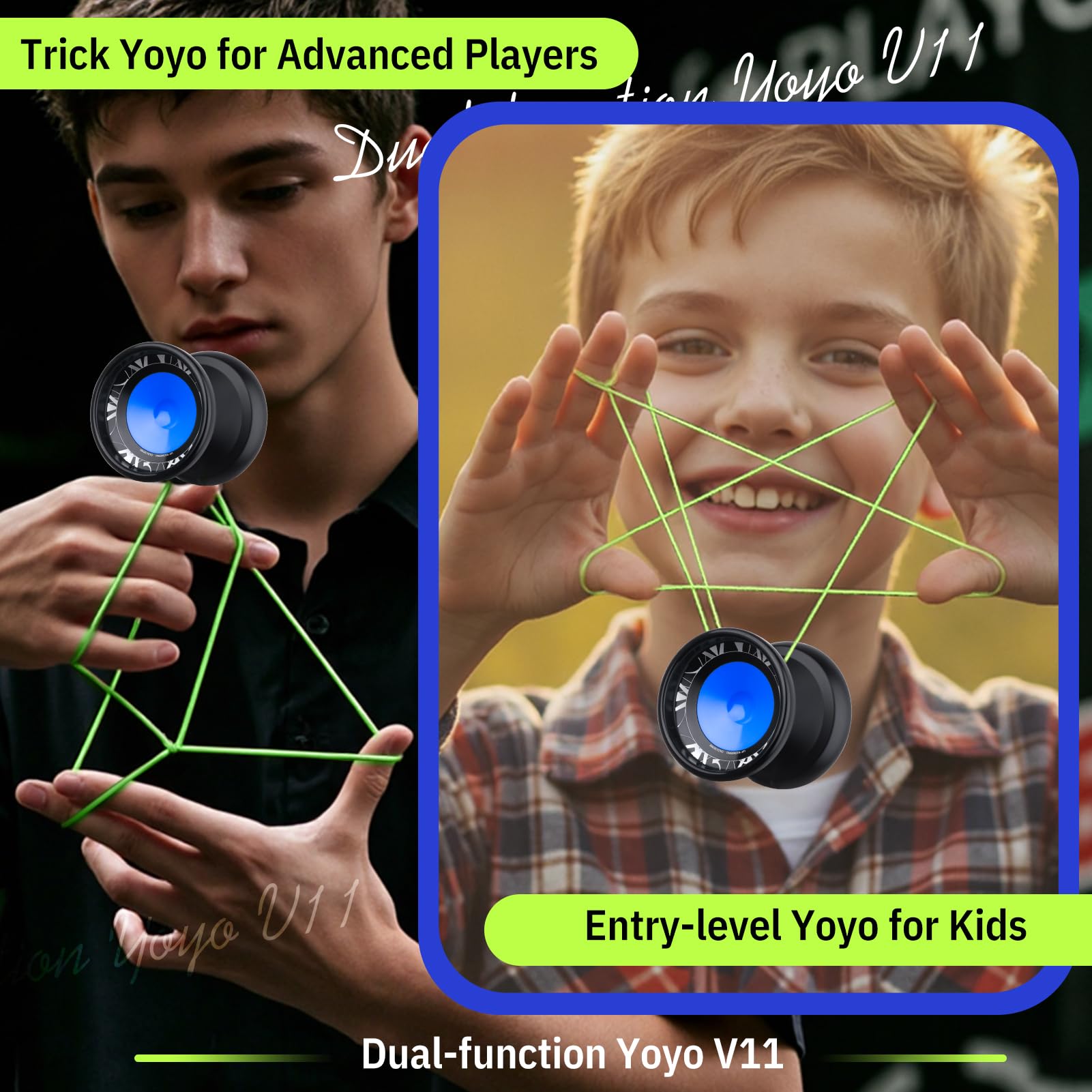 MAGICYOYO V11 Yoyo professionale per adulti, Yoyo in metallo per bambini 8-12
