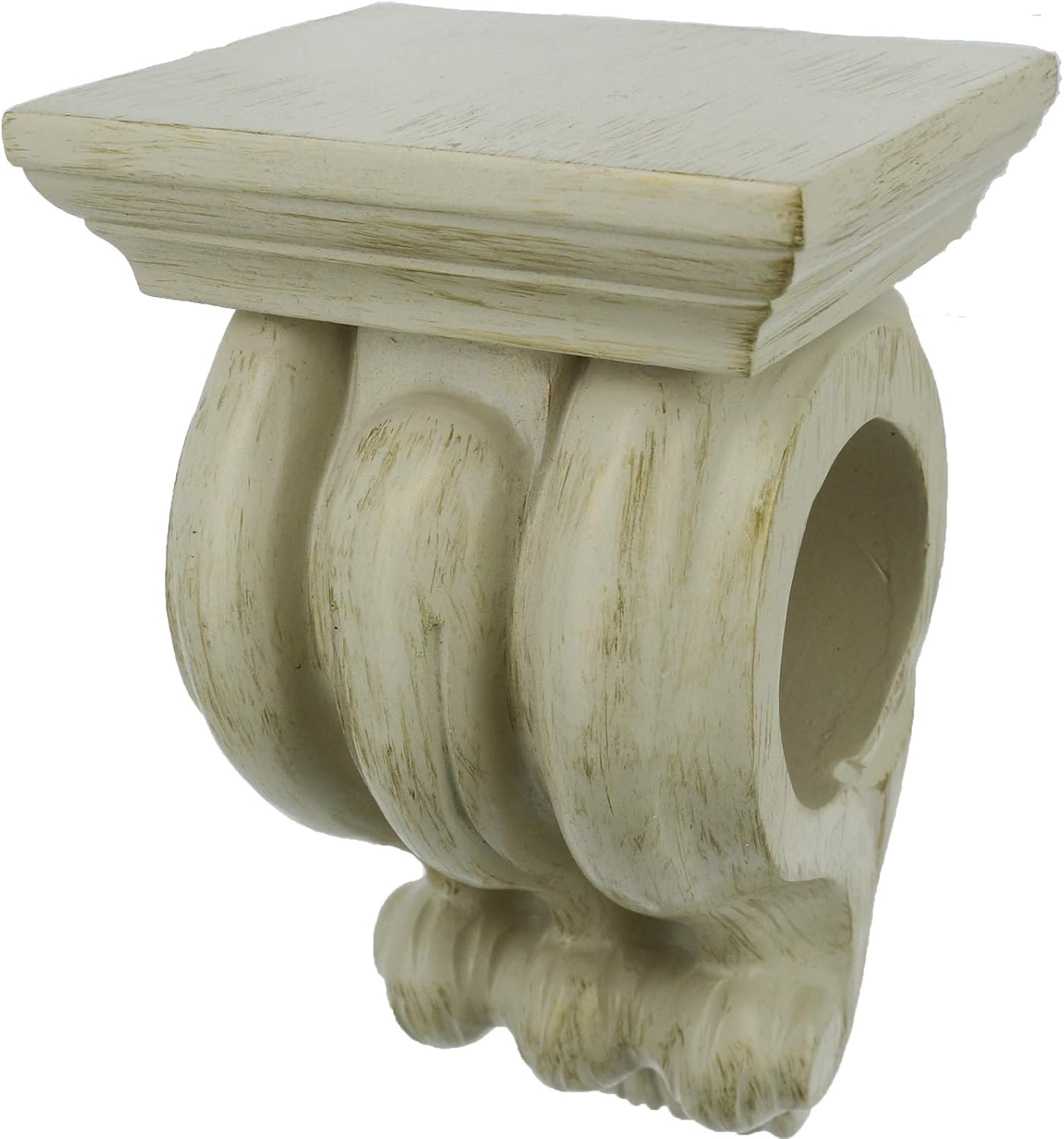 Urbanest Set of 2 Toulouse Drapery Sconce, 1 3/8-inch Diameter, Gilded French White