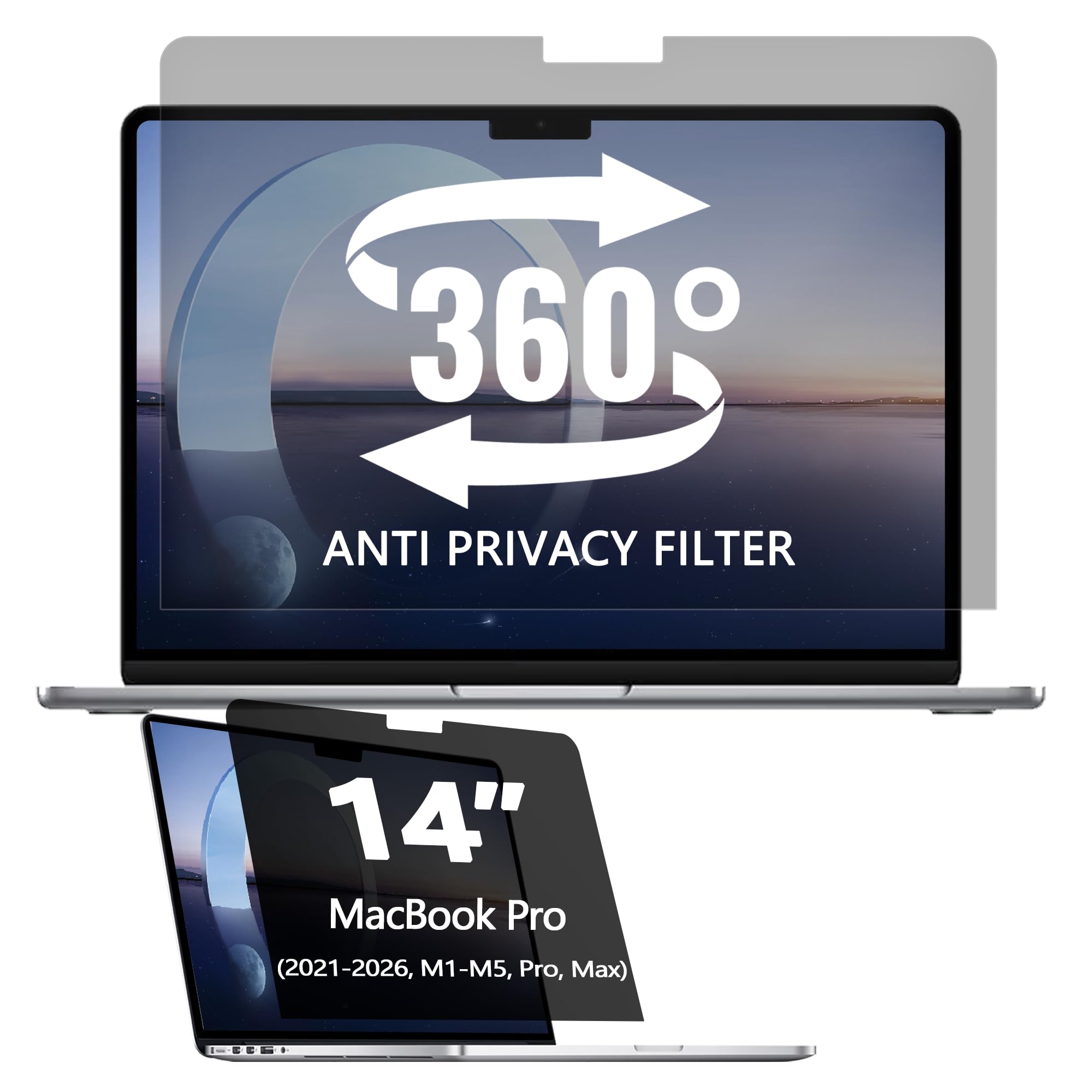 360° Privacy Screen Protector for MacBook Pro 14 Inch (2021-2026)