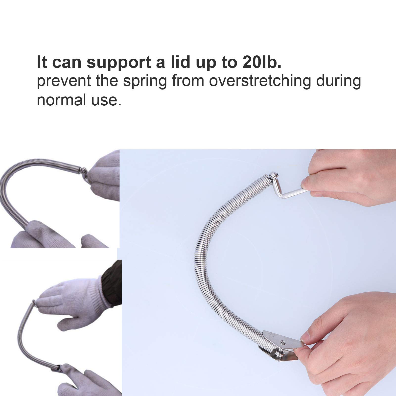 Molla per Portello della Barca 10-1/4in Hardware di Supporto per Porta di Cabina in Acciaio Inossidabile 240mm per Barra di Yacht per Barche Marine