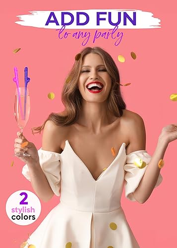 Miniatura 4 de Pajitas de fiesta, 20 popotes divertidos para adultos, fiesta de novia loca