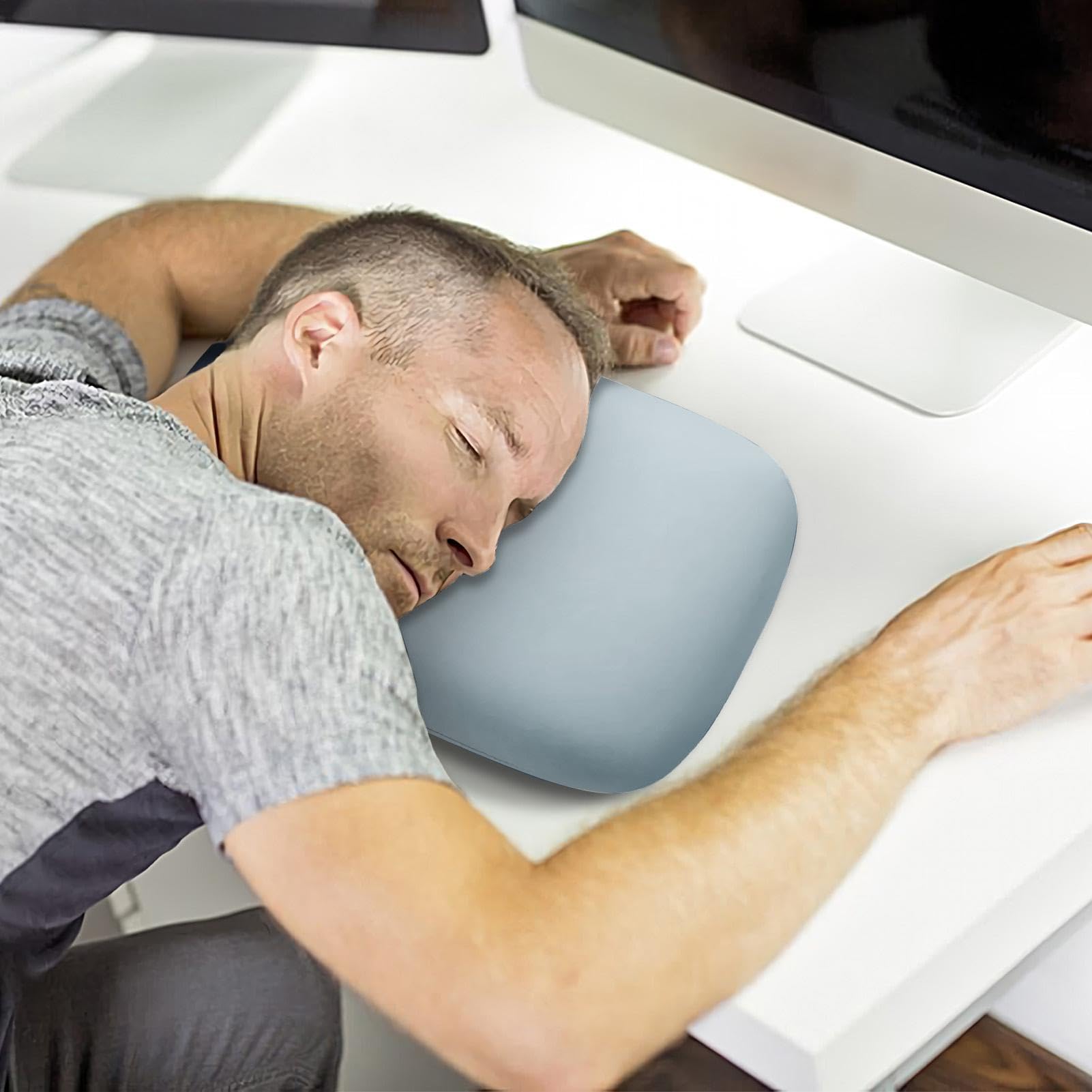 Cuscino sportivo da viaggio, portatile e comprimibile da campeggio, comodo ed ergonomico, in memory foam, supporto ergonomico per dormire, ideale per adulti e bambini, viaggi, escursioni, aereo