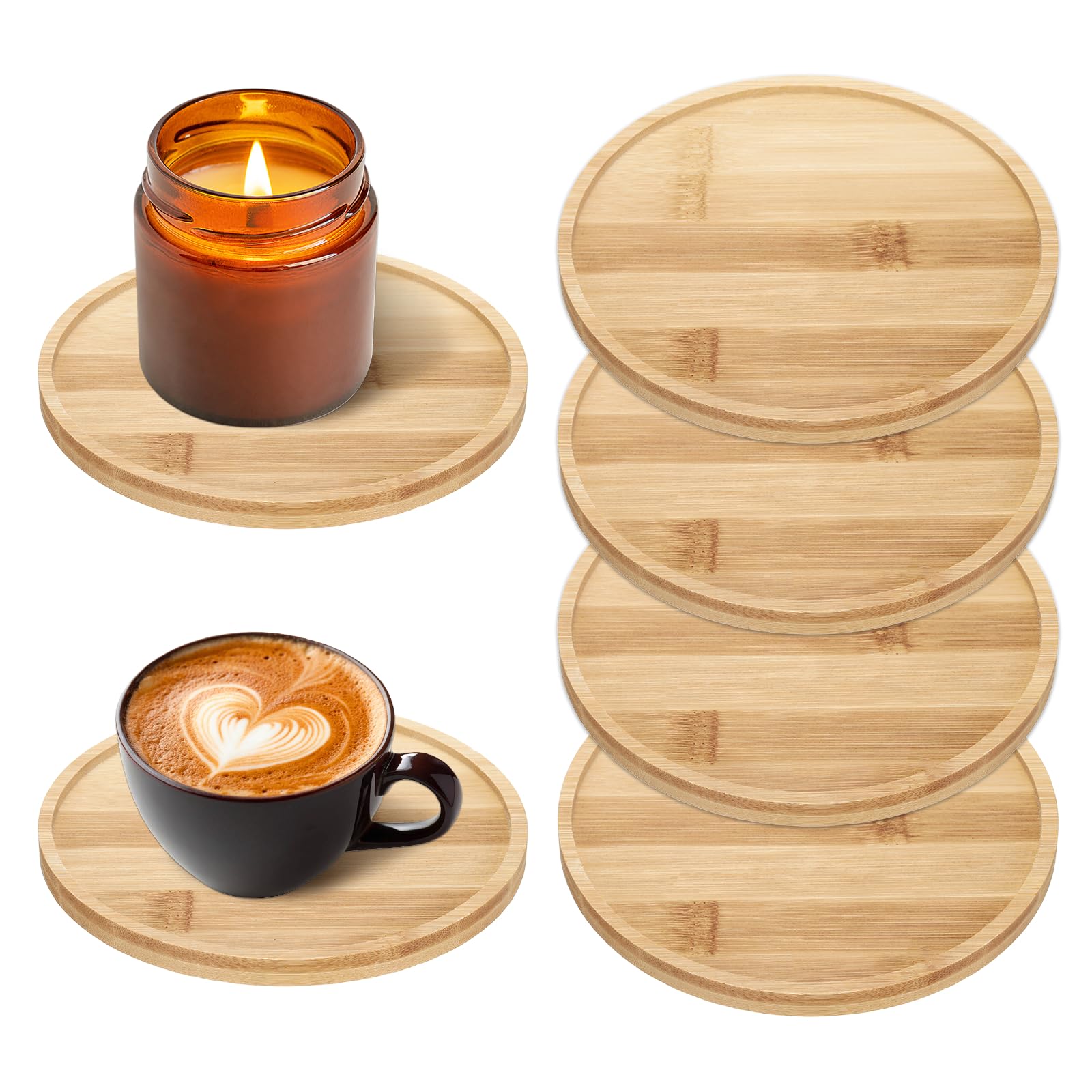 Dessous de verre en bois grand cercle pour des rituels thé sereins