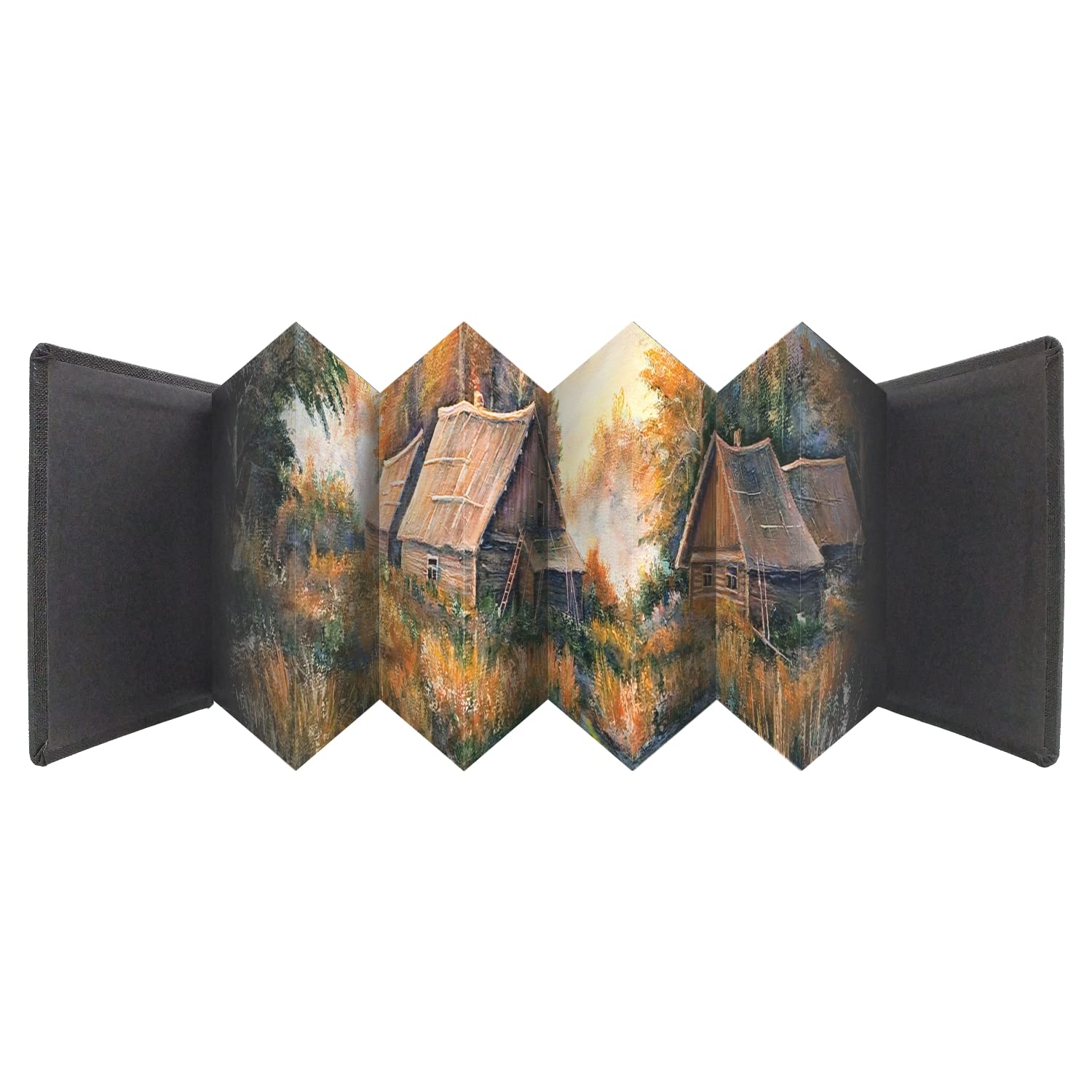 Anupam Wave Fan Folding Black Paper Accordion Book Matte Black Acid Free Paper 18 Pages 180 GSM (A5) - Image 2 thumbnail
