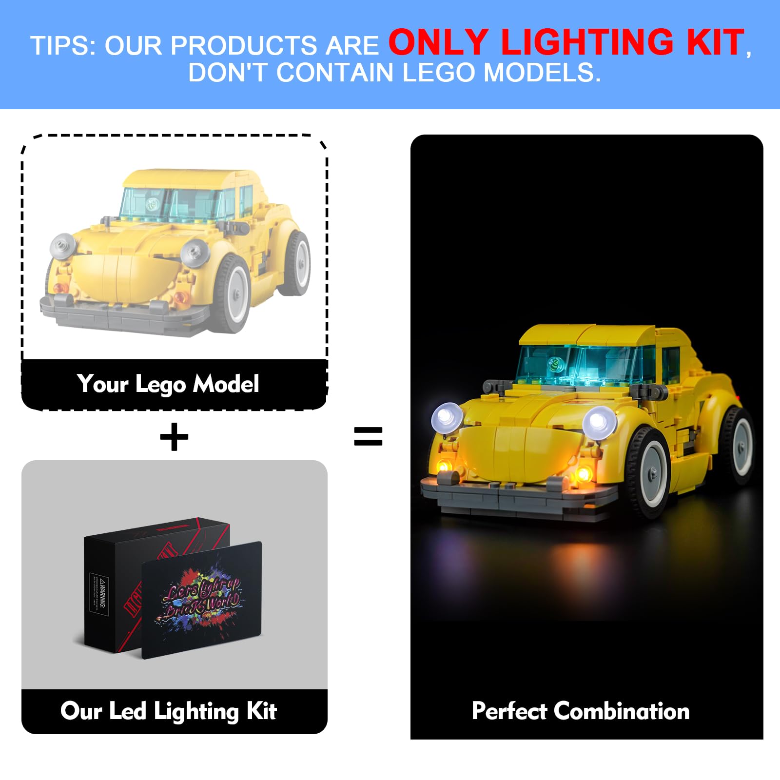 Light Kit for Lego Bumblebee Lighting Set for Lego 10338 Icons Bumblebee Set - Not Include Models, Just Light Kit - Image 2