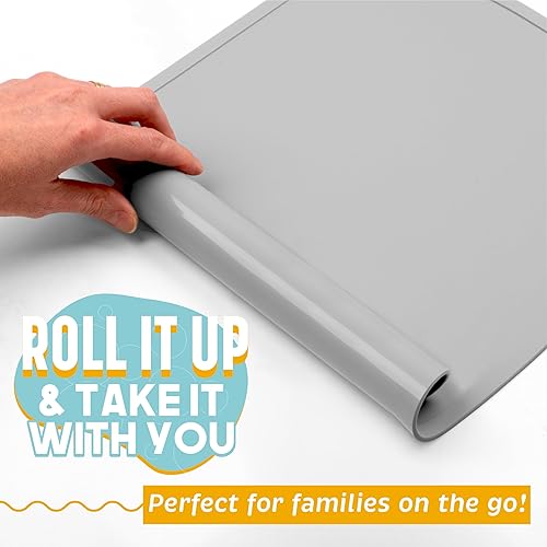 Miniatura 5 de UpwardBaby Manteles individuales de silicona para niños pequeños  Manteles individuales de bebé con succión para restaurantes y hogar  Juego de 2