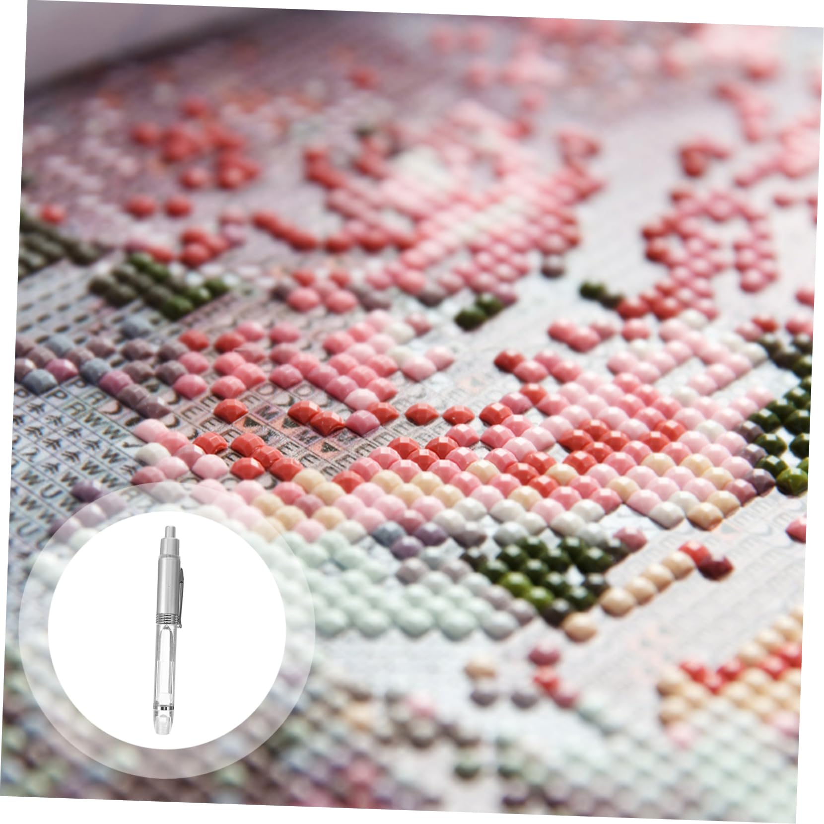 NUOBESTY Lot De 5 Stylos De Perçage Diamantés Pointe en Plastique Non Pliable Faciles À Utiliser pour Le Pointillage Diamanté