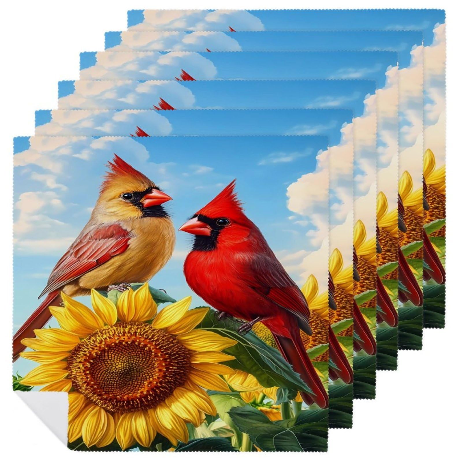 Juego de servilletas de tela con estampado decorativo ideal para celebraciones