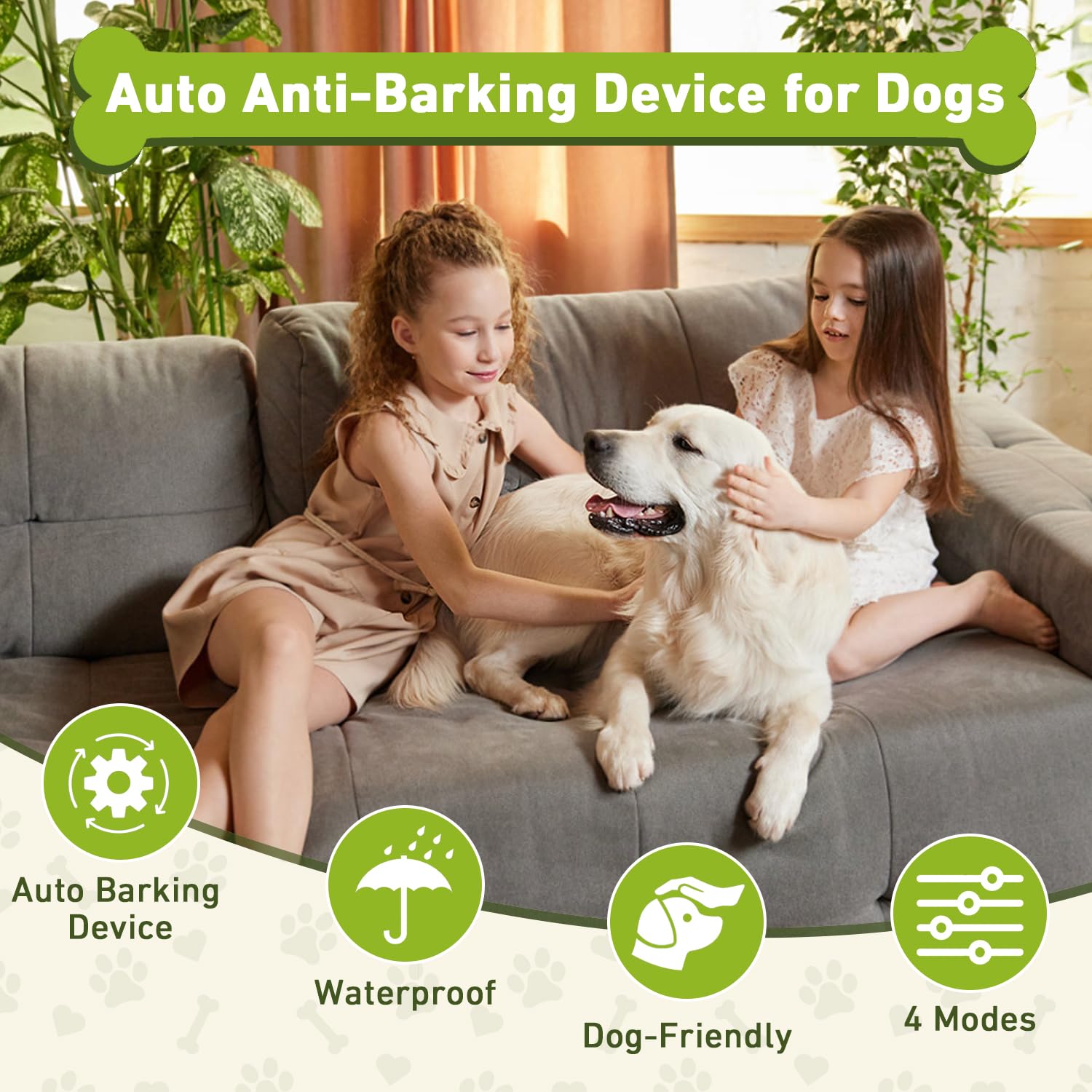 PUBAMALL Dispositif Anti-aboiement, Dispositif Anti-aboiement pour Chiens, Dispositif Anti-aboiement extérieur et intérieur