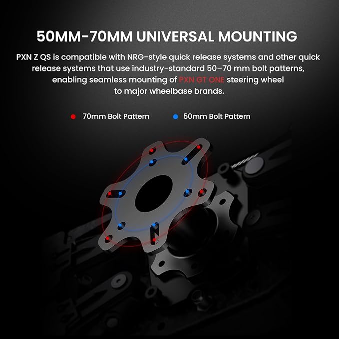 Adaptador Quick Release PXN Z QS para volante GT ONE miniatura 4