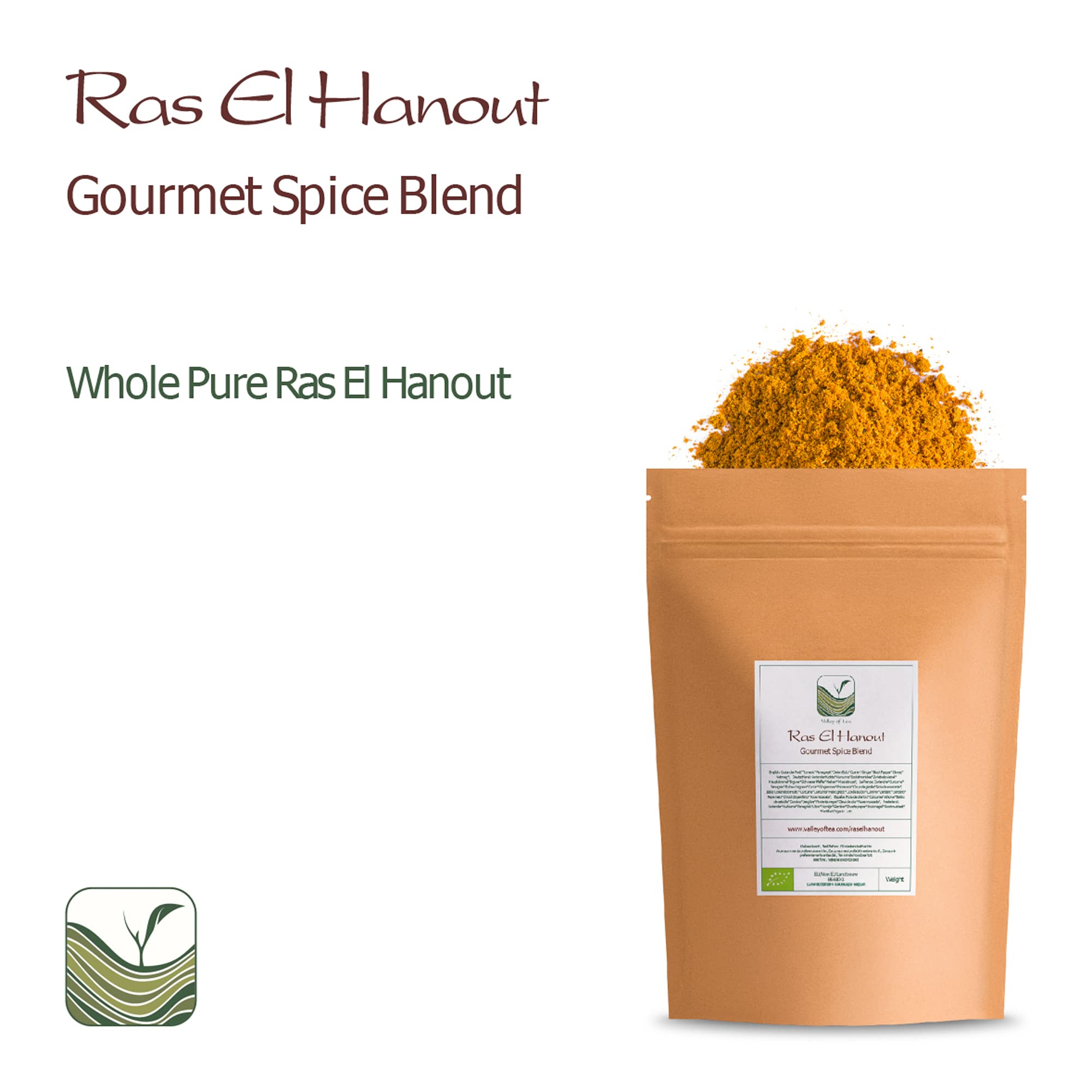 Ras El Hanout Especia Marroquí - Mezcla Condimentos Marroquíes Orgánicos Ras El Hanoit - Especia Tagine