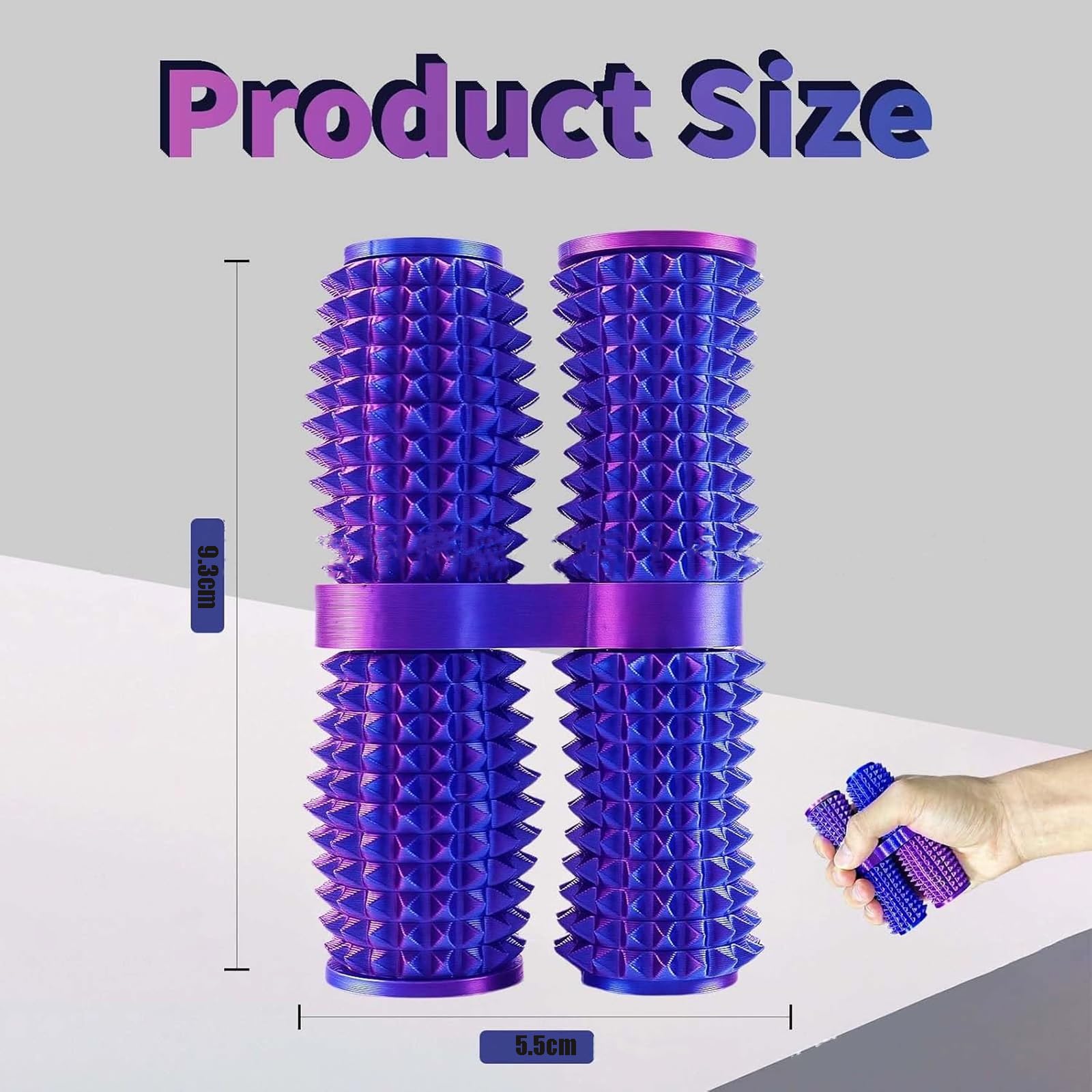 1Pcs Pain Stim Fidget Roller for Adults Office Desk Stress Relief Sensory Aid ADHD Anxiety Fidget Tool Pocket Spinner Gifts for Him Her Colleagues Office Novelty Gifts(Purple) - Image 2