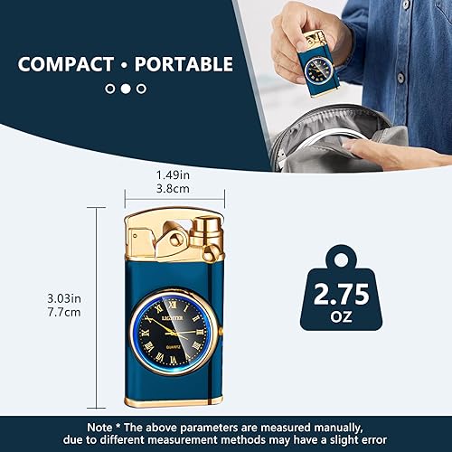 Vista 18 de GADATOP Encendedor eléctrico recargable, encendedor creativo personalizado por USB, encendedor mecedor, resistente al viento, encendedor sin llama