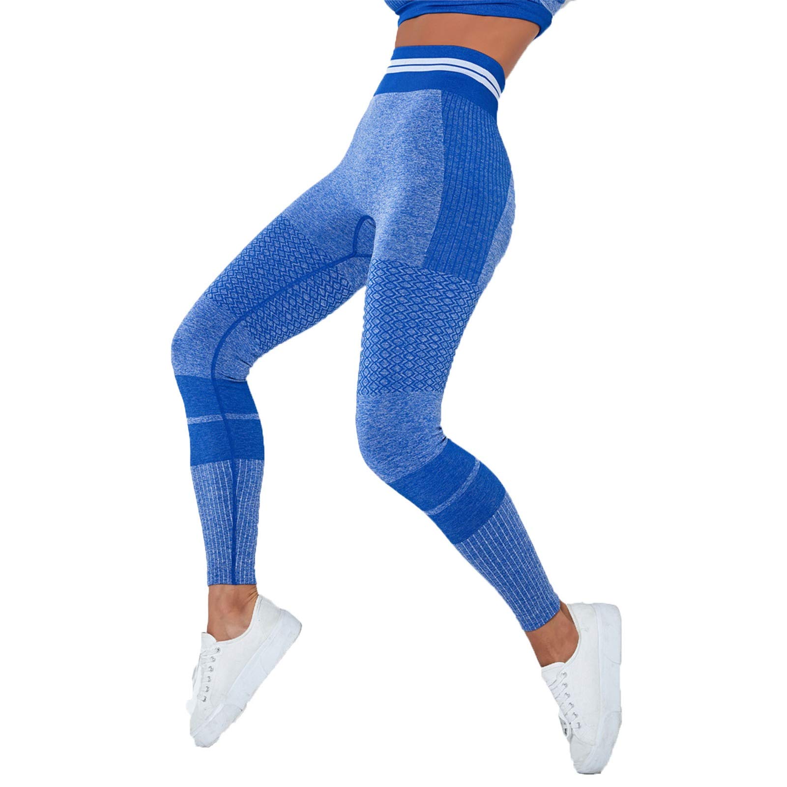 Femme Yoga Leggings Pantalons Entraînement, Femmes taille haute transparente Skinny Leggings Gym Tummy contrôle Scrunch Pantalon de yoga Butt Lift entraînement Power Flex Fitness Collants Sexy Fitness