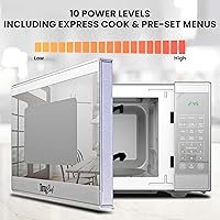 Vista 6 de Total Chef Horno microondas de 1.3 pies cúbicos – Microondas compacto de encimera, pequeño electrodoméstico de cocina de acero inoxidable con toque
