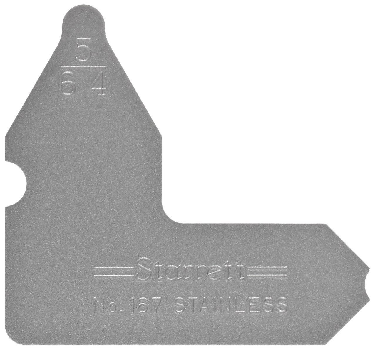 Starrett 1675/64 Stainless Steel Radius Gauge Inch, 5/64" Radius