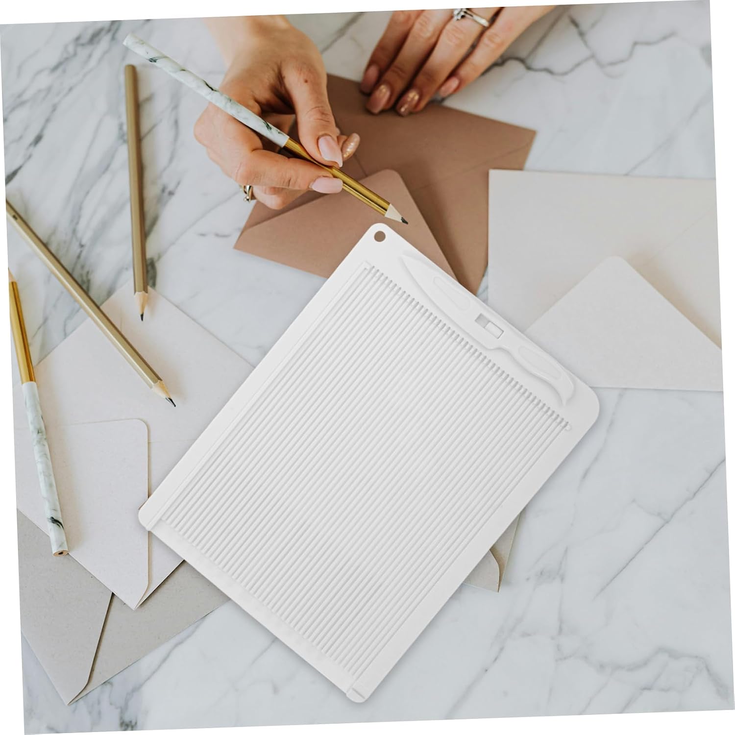 Craft Paper Fold Tool Durable Envelope Maker with Scoring Board for DIY Projects Lightweight Design for Card Making and Handicrafts