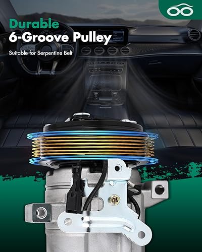 Miniatura 244 de SCITOO Compresor de CA para 2012-2014 para Ford Edge 2.0L para Ford Explorer 2.0L