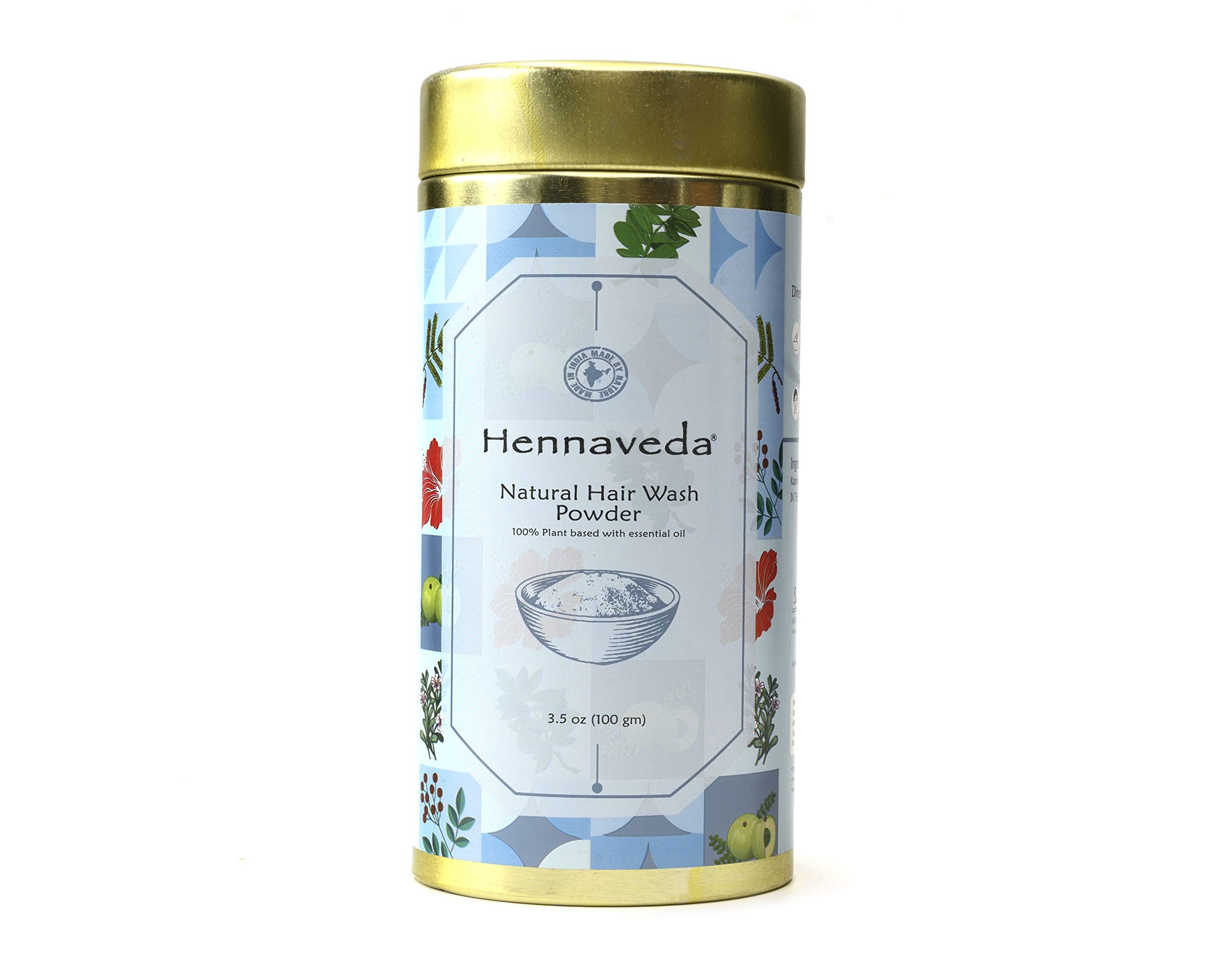 Hennaveda Herbal Hair Wash Powder | No Preservatives Chemical-Free Natural Hair Cleanser Powder with Lavender Essential Oil for Hair, Scalp and All Hair Types | Ideal For Men and Women (100 g)-image-17