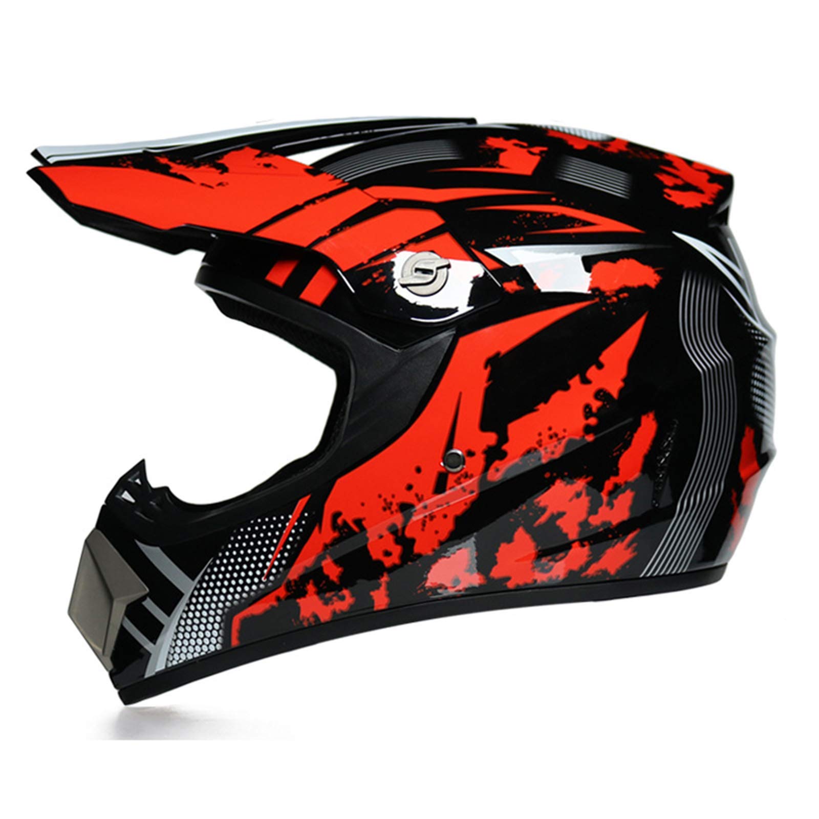 Kask motocyklowy BGMKE motocrossowy, dopuszczenie dot, pełnotwarzowy kask dla dorosłych, młodzieżowy, motocykl Crash Racing MX ATV ATV dla mężczyzn, kobiet z okularami rękawiczkami