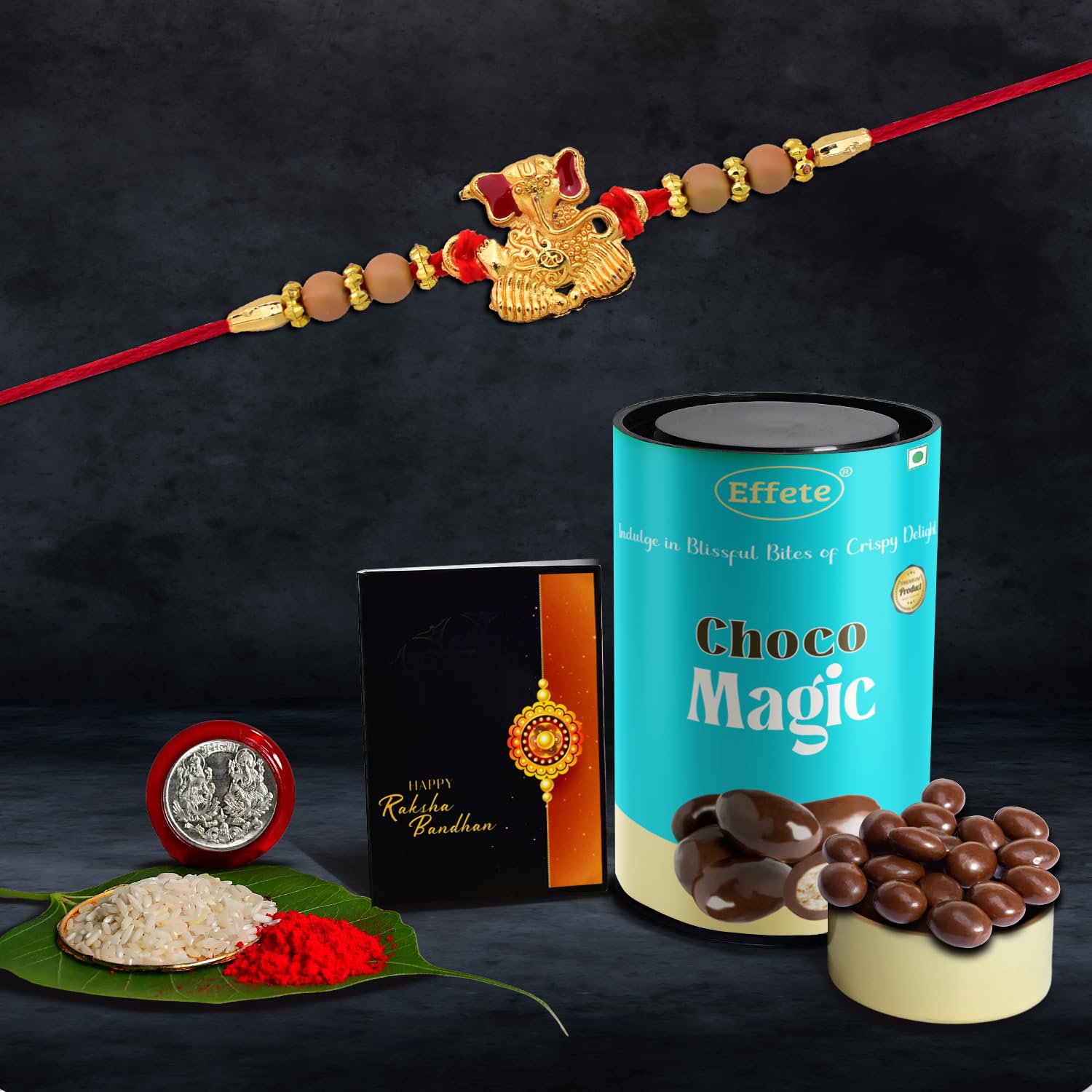 DeoDap Rakhi (K1_3_CM) & Chocolate Magic | Rakhi for brother with gift | Fancy Rakhis for men stylish |rakhi combo for brother | Set of 1 Rakhi | Effete Chocolate| (B0CC9CHPW7) Amazon Price History, Amazon Price Tracker