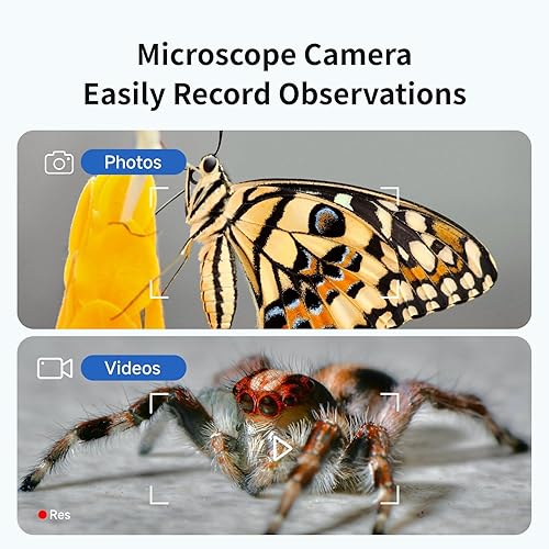 Miniatura 4 de BEAVERLAB Darwin Microscopio digital de mano M2 con pantalla IPS de 4.3 pulgadas, microscopio electrónico portátil 1600X para adultos y niños,