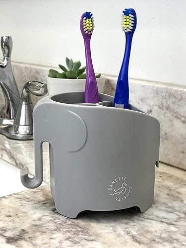 Miniatura 3 de El soporte original para cepillos de dientes Canette Elefante - Lindo organizador para tu baño. Soporte perfecto para cepillos de dientes para