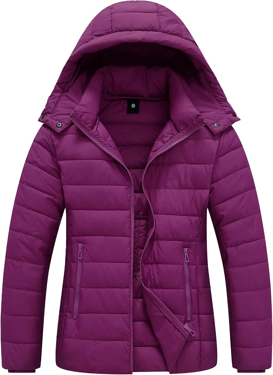Women's Lightweight Waterproof Puffer Jacket Warm For Cold Winter