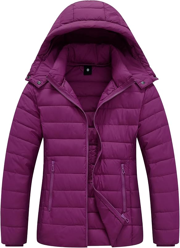 Women's Lightweight Waterproof Puffer Jacket Warm For Cold Winter
