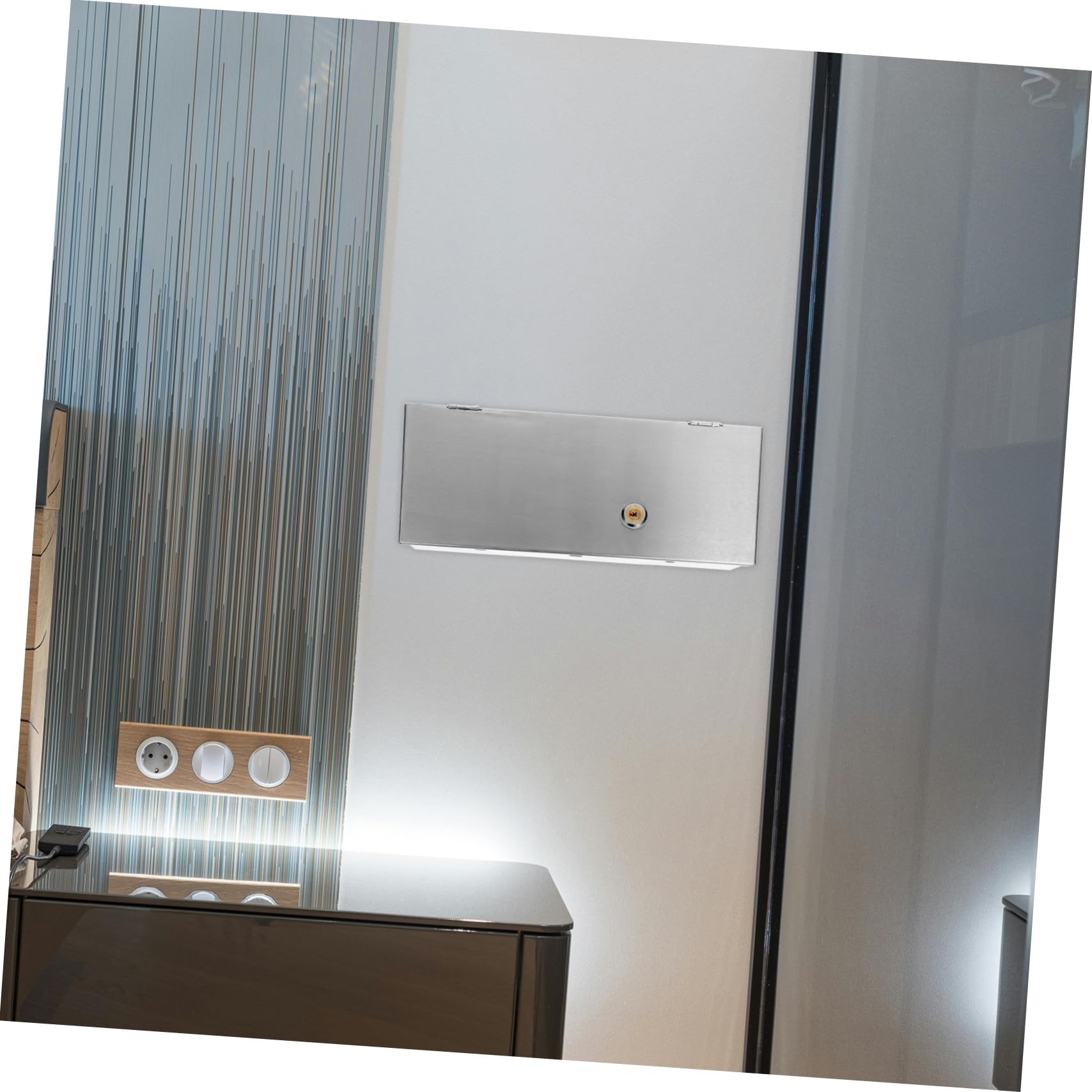 Edelstahl Wetterfeste Outdoor Electl Abdeckung PE 86 mit Diebstahlschutz - Sicherer Steckdosenschutz für Küchen und Büros, & Robust