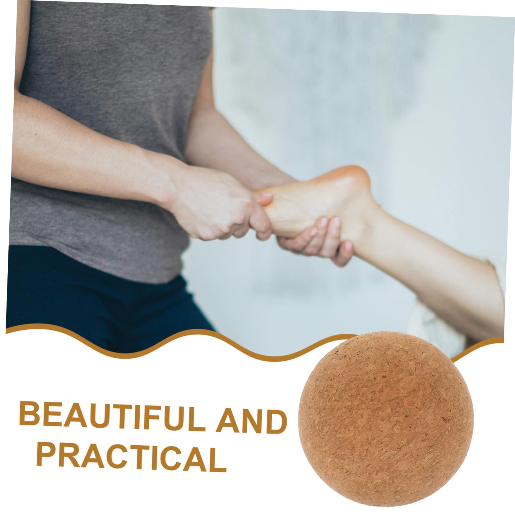 2 pièces Balles de Massage Liège Balle Fitness Roller pour Yoga et Massage Musculaire des Tensions et Fatigue Accessoire Sport Pilates Dos
