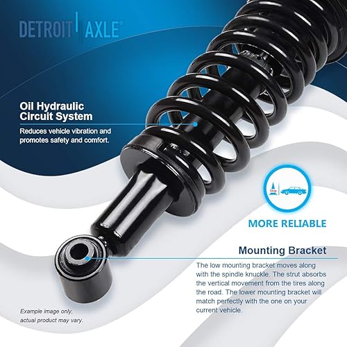 Miniatura 244 de Detroit Axle - Puntal delantero para Hyundai Sonata 2012-2014 2012-2015 Kia Optima, puntal lateral izquierdo con montaje de resorte helicoidal 2013