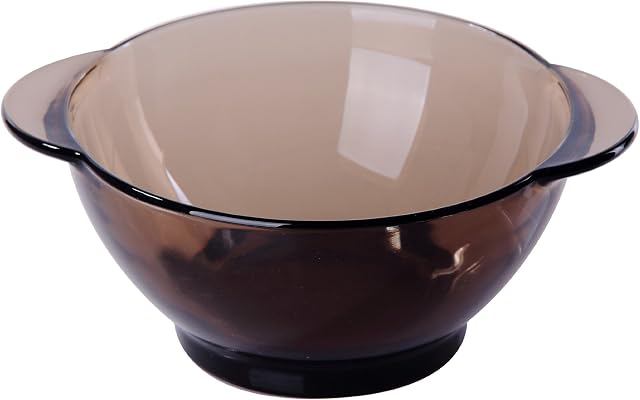 Glass Soup Bowls Transparent Stackable Set of 6 Pasta Salad Sides Noodle Appetiser Bowls Glass Serving Dishes Cereal Breakfast Bowls with Double Handles