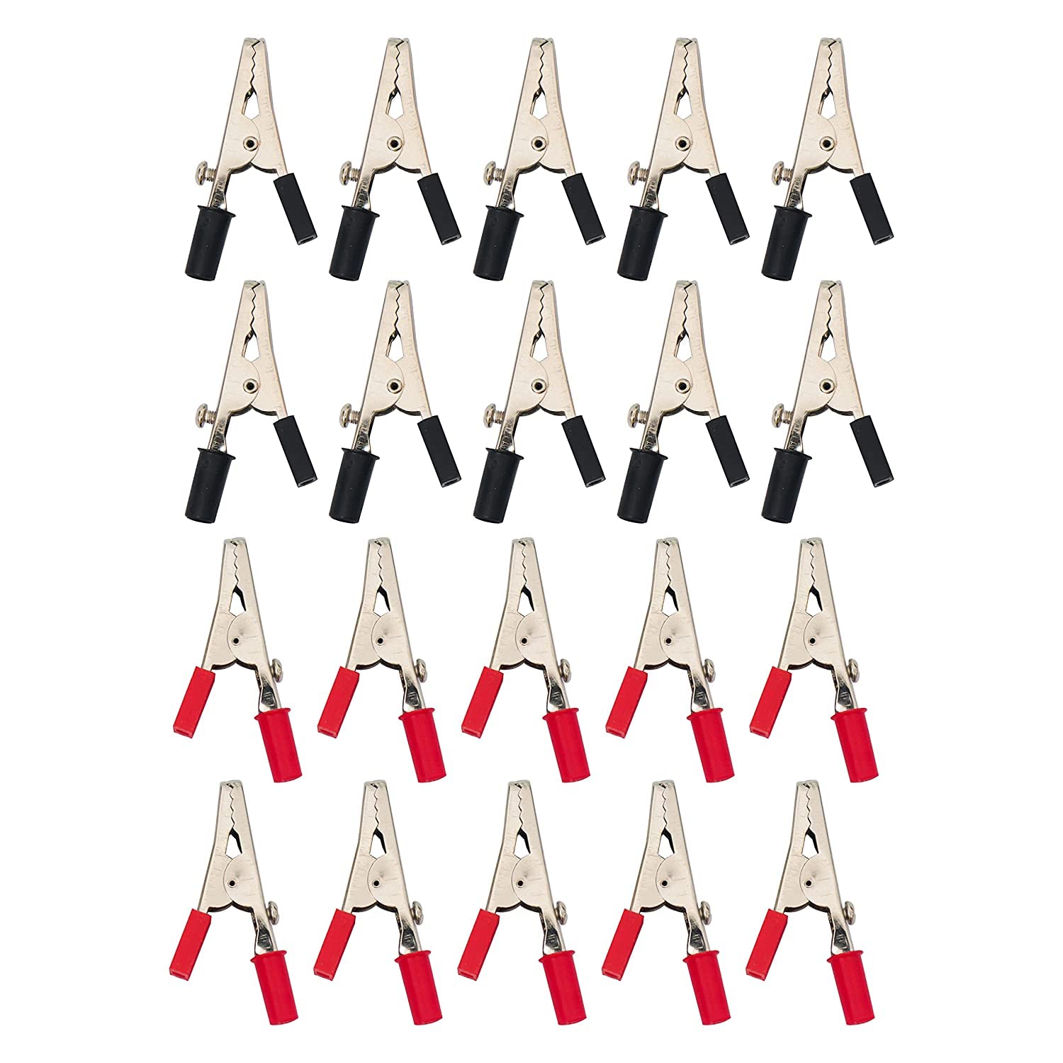 ILT Retail - (Pair of 10) Insulated Crocodile Clips Plastic Handle Cable Lead Testing Metal Alligator Clips Clamps 52mm Length (B0B5Y4GMLR) Amazon Price History, Amazon Price Tracker