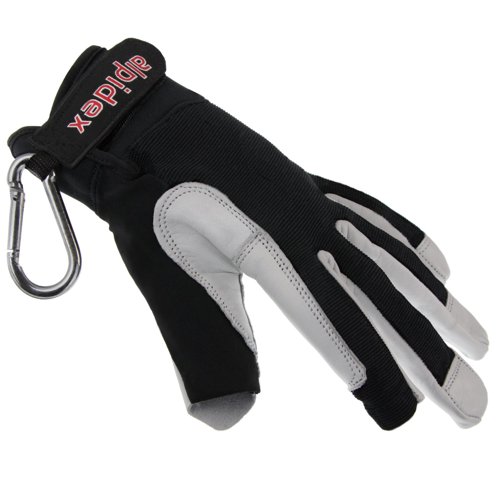 ALPIDEX Klettersteighandschuhe Unisex Echtleder Lederhandschuhe Kletterhandschuhe Half Finger Gloves Via Ferrata