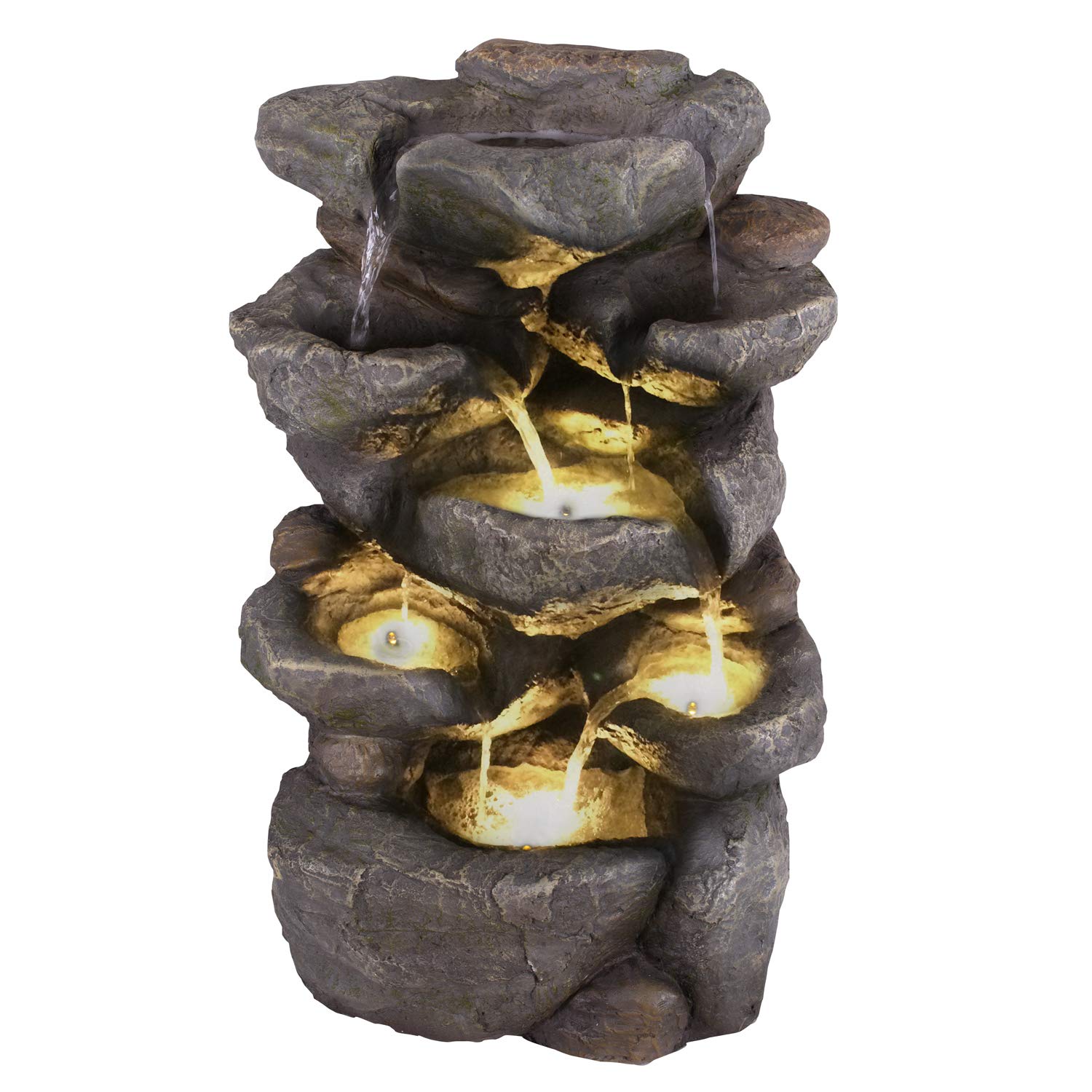 Fontaine de Jardin avec LED 230 V - Magie du Rocher 50 cm
