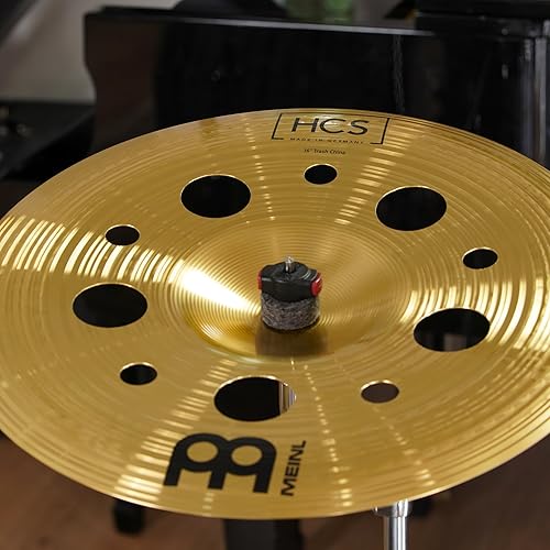 Miniatura 8 de Meinl Cymbals HCS Platillo de basura de 16 pulgadas con agujeros para juego de batería, fabricado en Alemania, latón con acabado tradicional