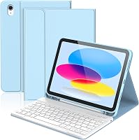 KBCASE iPad 10. generáció billentyűzetes tok ceruzatartóval, Bluetooth billentyűzet 1