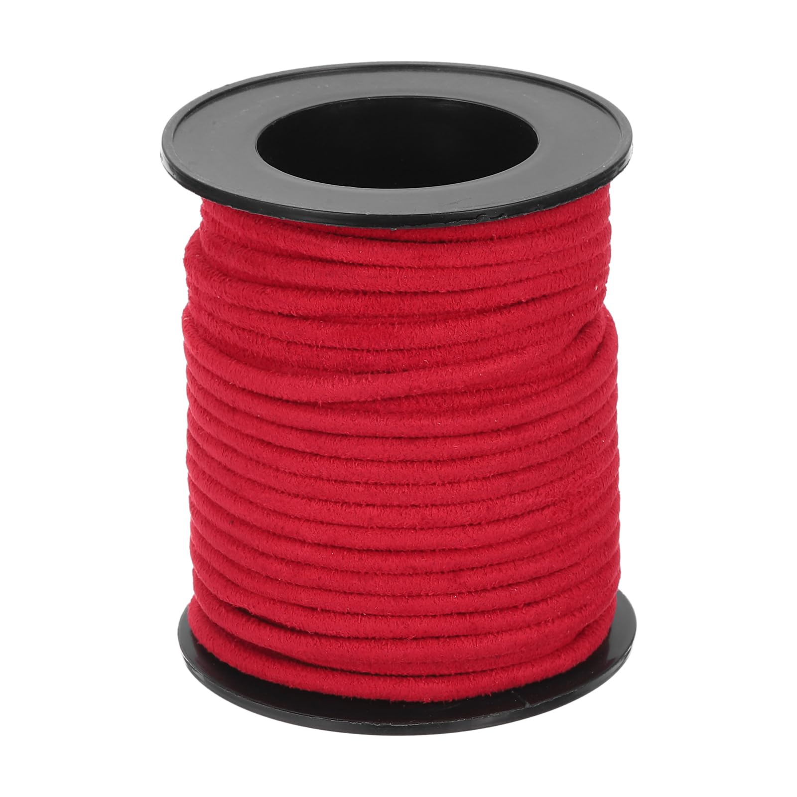 sourcing map 11 Yards x 0.12"(3mm) Faux Leather Cord, Flat Suede Cord Leather Strip Braiding String Lace for Jewelry Making Bracelet Necklace Beading Making DIY Crafts, Red