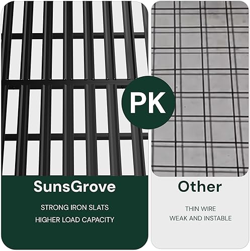 Miniatura 4 de SunsGrove Estante de almacenamiento de garaje de 2 x 8 pulgadas, estantes de almacenamiento ajustables montados en el techo, capacidad de peso de