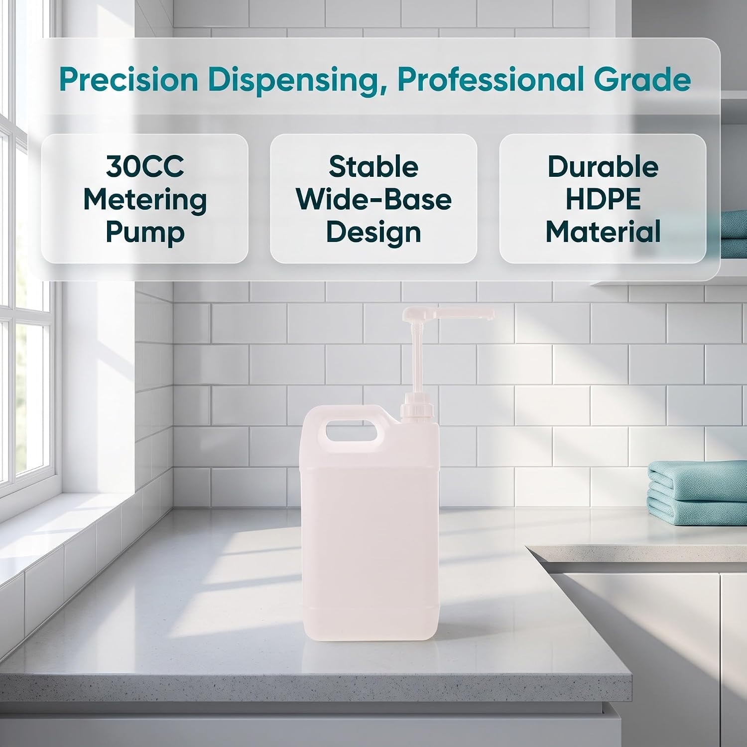 UKCOCO Liquid Dispenser Bottle 1.3 Gallon for Detergent Cleaning Liquid