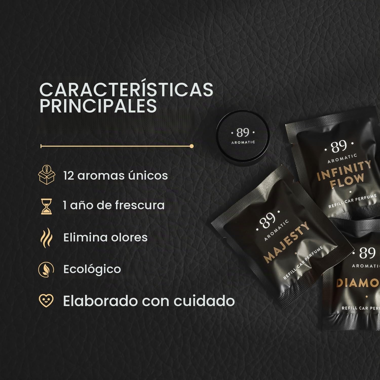 Ambientador de coche Clip Set – Difusor de aceite esencial con 12 juegos de perfume, difusor de aire para coche, pinza de ventilación y eliminador de olores de animales, clip de ventilación de