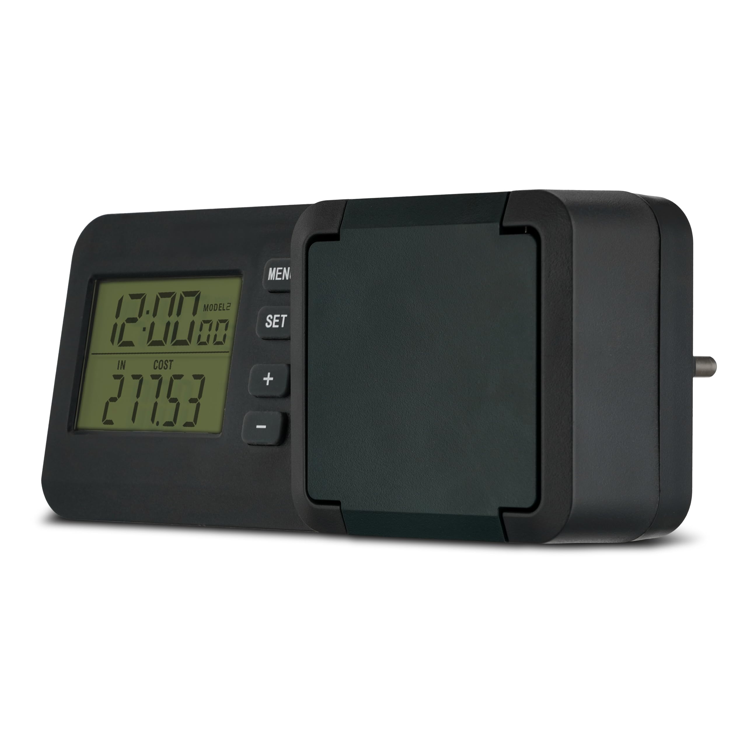 REV Flow meter - measure your power consumption, energy cost meter, suitable for balcony power stations, IP44, anthracite-green