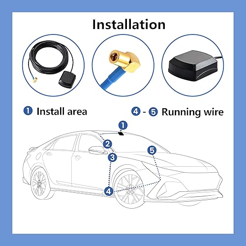 Miniatura 5 de Anina Antena de radio satelital Sirius XM de 8 pies para receptor de radio XM Sirius con magnético compatible con el hogarcoche Lynx Edge MiRGE XMp3
