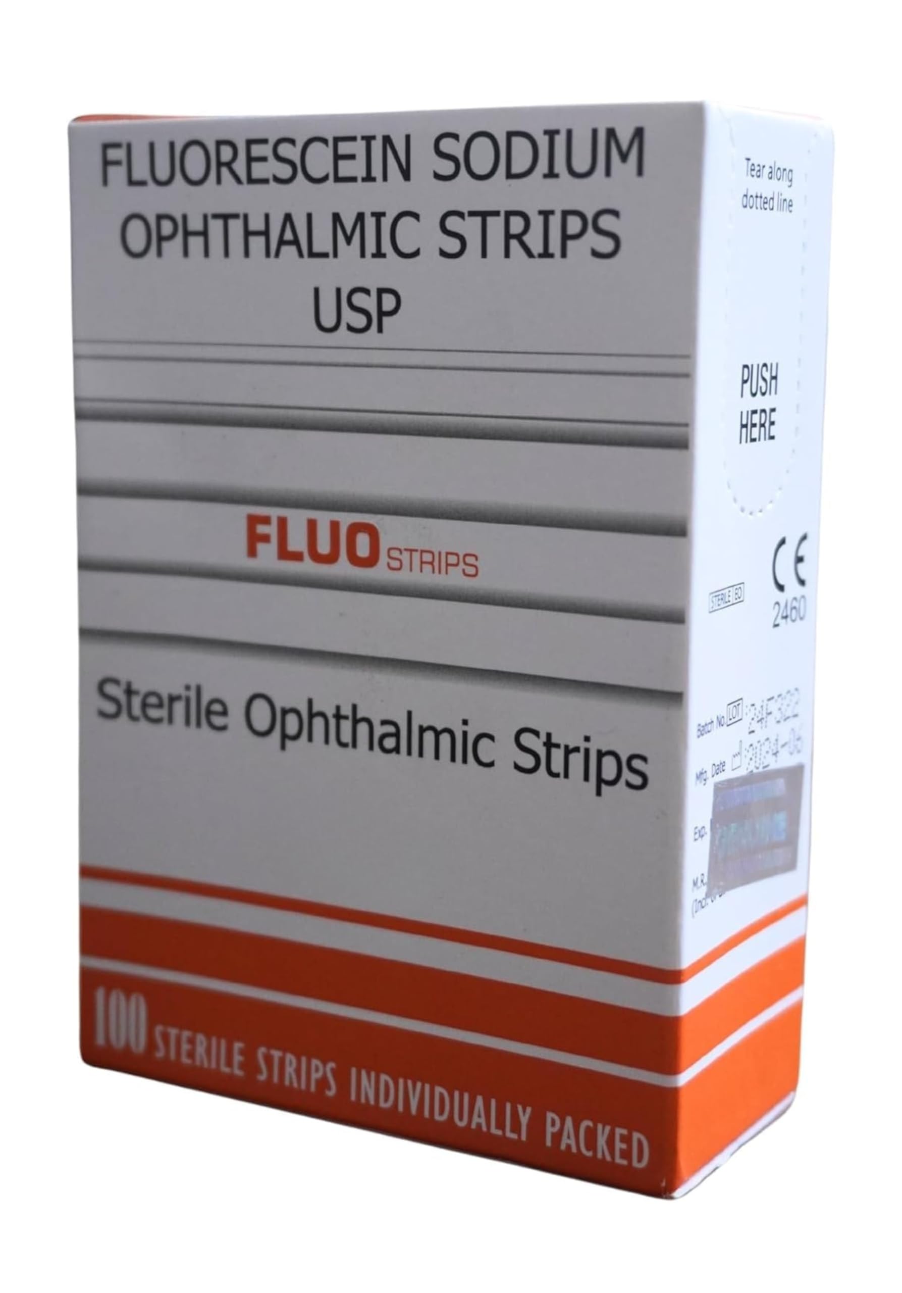 Ophthalmic Fluo Touch Strips - 100 Strips