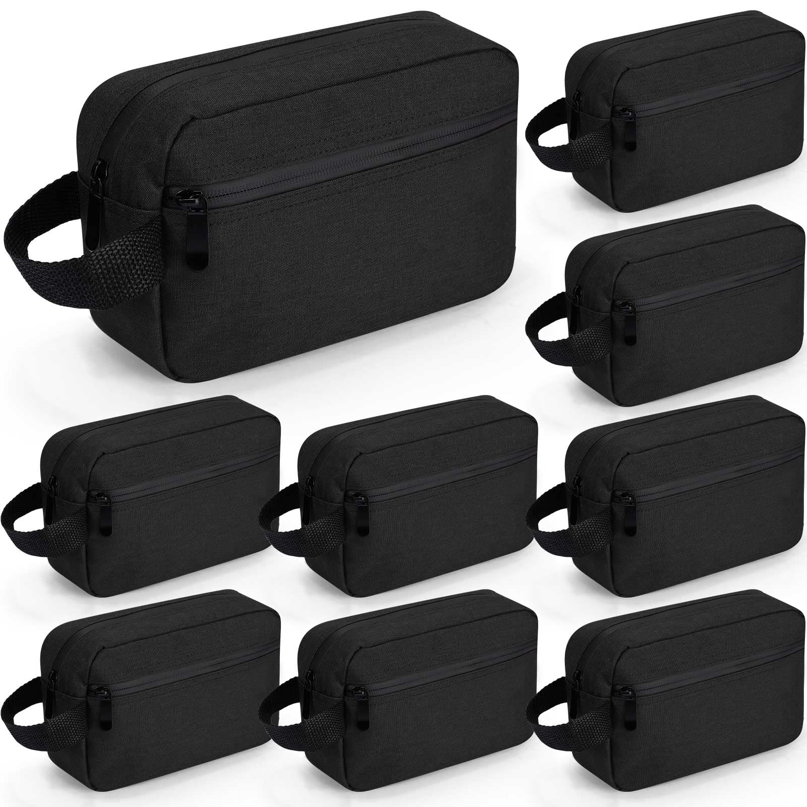 Hillban 9 bolsas de aseo portátiles para hombres, resistentes al agua, bolsa de afeitado, bolsa de cosméticos plegable, bolsa de viaje para artículos de tocador, bolsa de ducha para almacenamiento