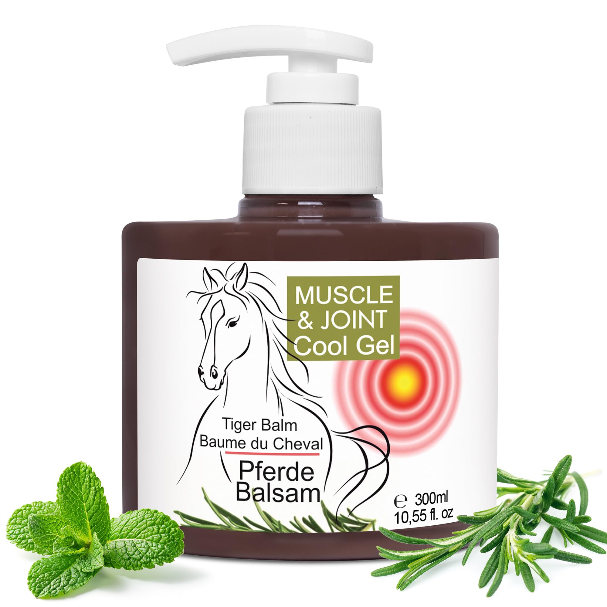 bleu & marine Bretania - Gel de Romero Articulaciones Forte Bálsamo de Caballo | Alivio Dolor Muscular y Articular | Activa Circulación Sanguínea | Ideal Post Entrenamiento, Oscuro, 300 ml